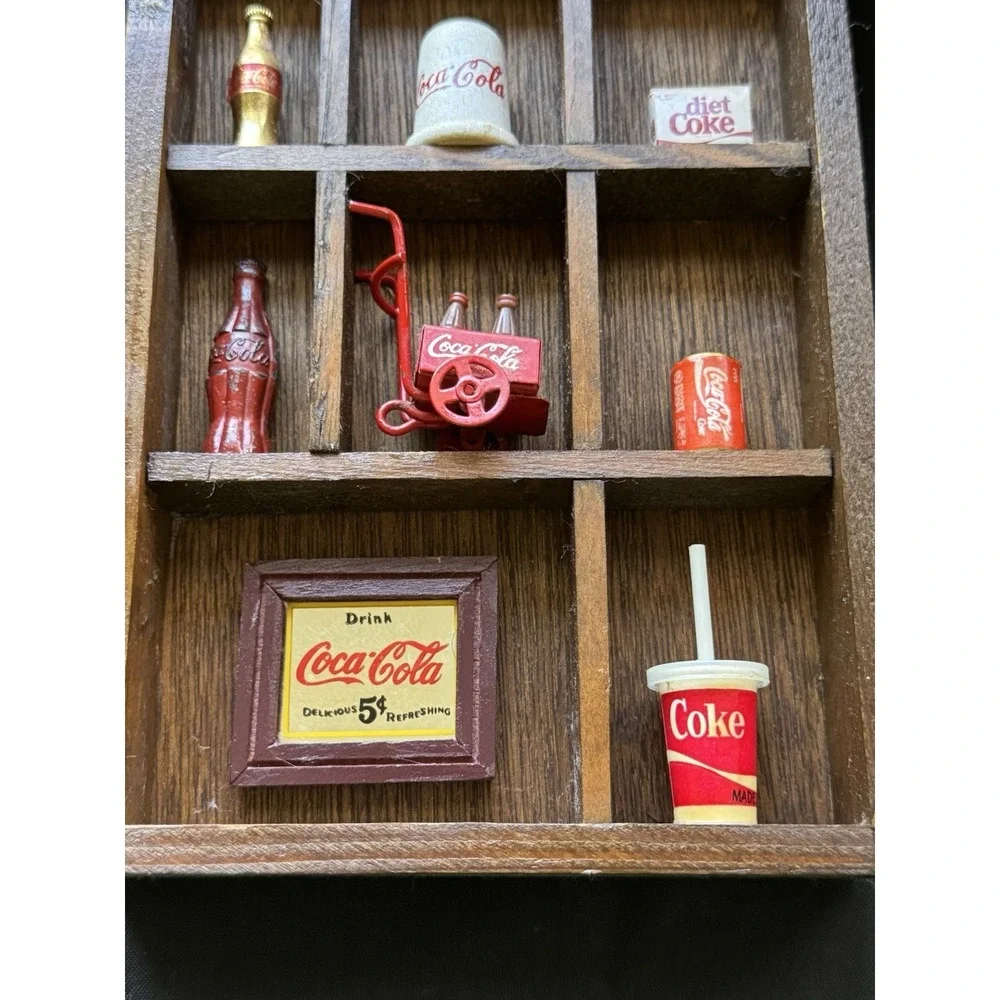 Coca Cola Minature Wooden Trinket Shelf 5